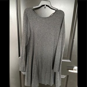 GREY SWEATER DRESS IN SIZE Medium CRISS CROSS BACK